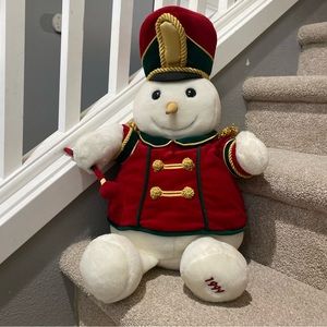 Vintage TARGET 1999 Talking Moving Snowden Plush Snowman Christmas Drum Major